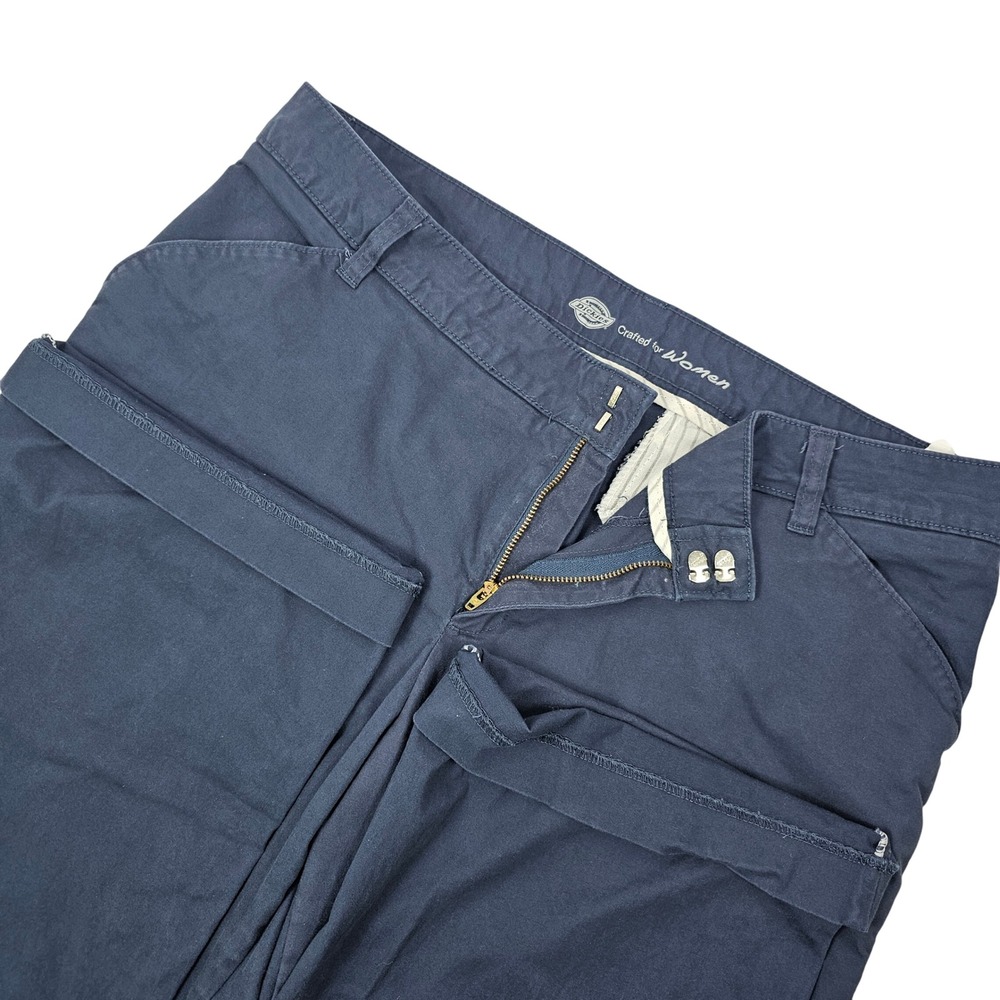 Dickies FLEX Relaxed Fit Women's 16R Pants Straight Leg Chinos Dark Navy FP321DN